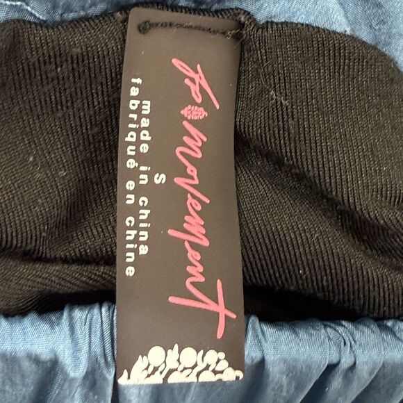 Free People Movement The Way Home Shorts Women Small Blue High Rise Smocked - Picture 7 of 12